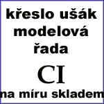 křeslo ušák na míru skladem